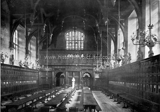 The Interior, Middle Temple Hall, London. c.1890's.